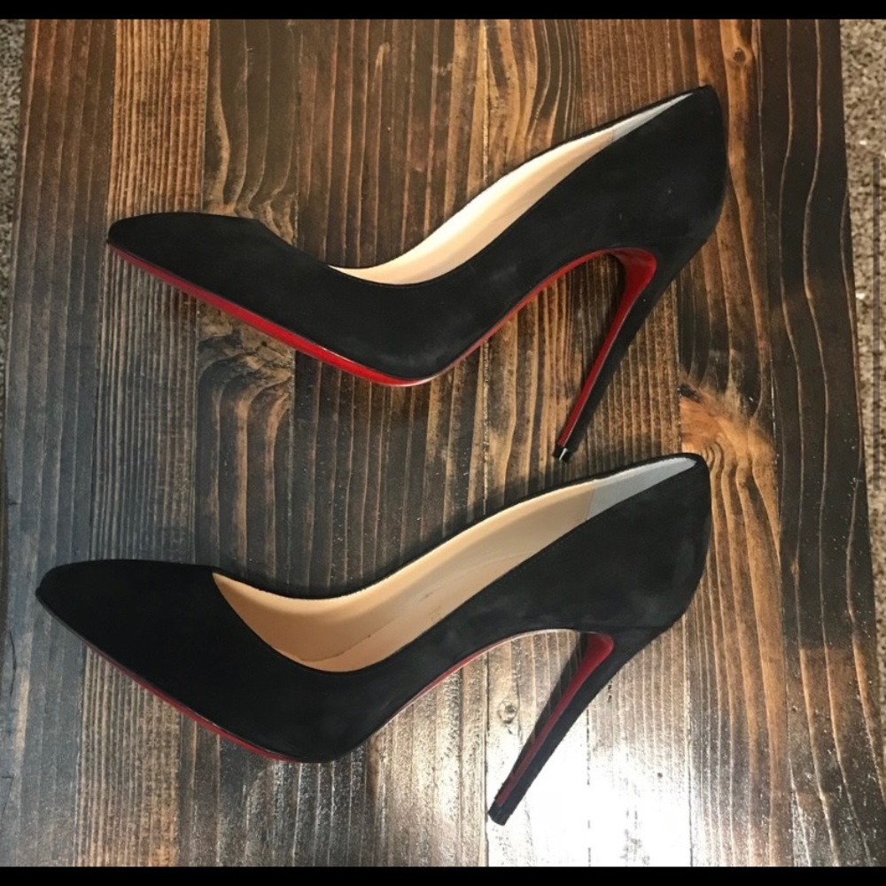 New Christian Louboutin suede 100mm pumps - Picture 4 of 6